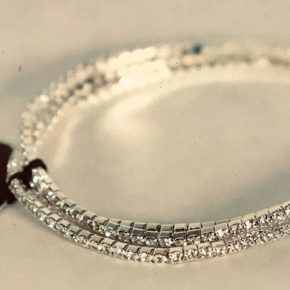 Cescabelle Silver / Crystal 3 Stretch Bracelets - Picture 2 of 8